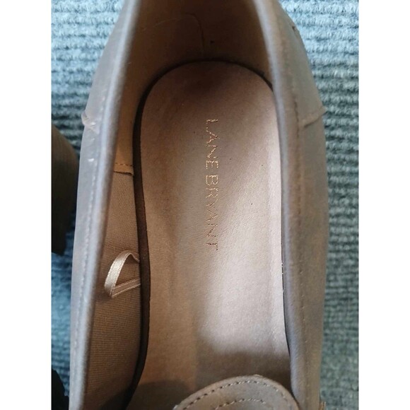 Lane Bryant Loafer Shoes Size 11W Dream Cloud Brown Lug Sole Platform Block Heel - Picture 5 of 8